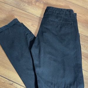 OCHENTA Men’s Slim Tapered Flat Front Pants Black